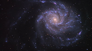 purple galaxy digital wallpaper, galaxy, spiral galaxy, space, space art