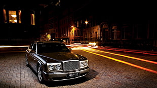 black Bentley Continental sedan, car, Bentley HD wallpaper
