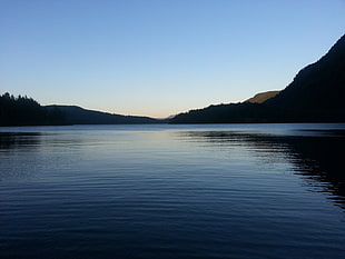 photo of lake near mountains during day time