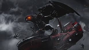 robot smashing ship digital wallpaper, BioShock, Songbird, video games