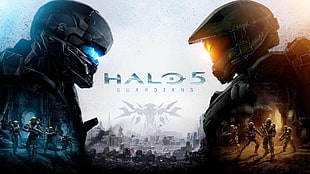 Halo 5 Guardians digital wallpaper, video games, Halo 5, Frictional Games, science fiction
