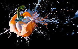 bell pepper poured with liquid