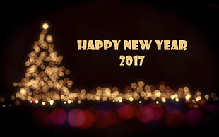 Happy New Year 2017 text HD wallpaper