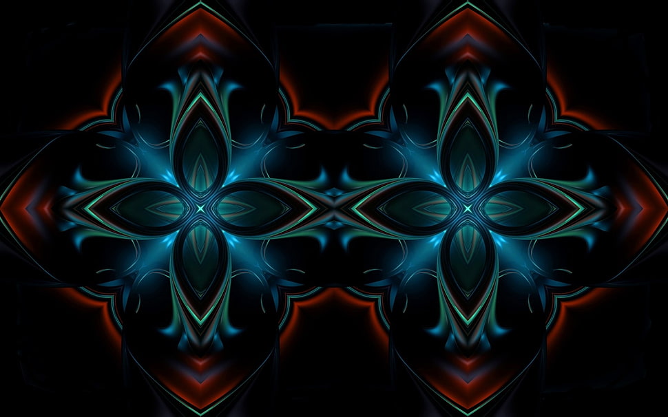 Kaleidoscope,  Patterns,  Dark,  Paint HD wallpaper