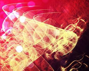 yellow and red graphic wallpaper
