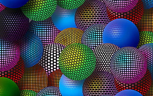 assorted color balls