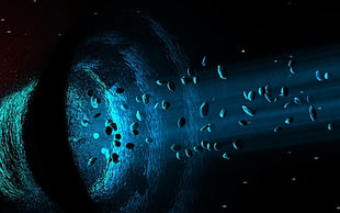Asteroids,  Black hole,  Funnel,  Light HD wallpaper