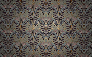 gray, blue, and yellow wall paper