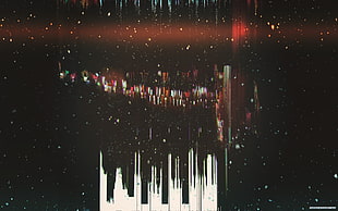 multicolored abstract painting, glitch art, abstract, minimalism, dark
