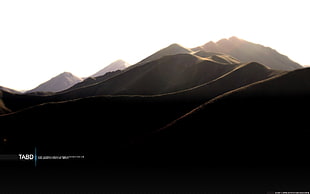 brown desert sand dune, landscape, mountains, nature, typography HD wallpaper