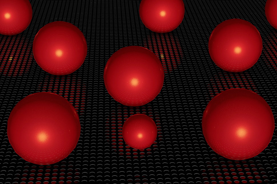 Balls,  Surface,  Grid HD wallpaper