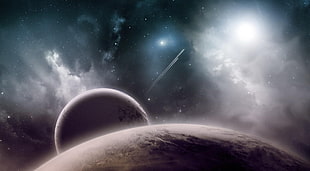 outer space photo HD wallpaper