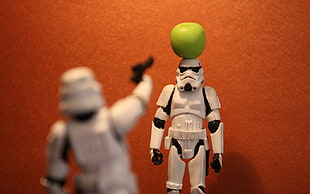 storm trooper action figure toy, stormtrooper, Star Wars, apples, toys