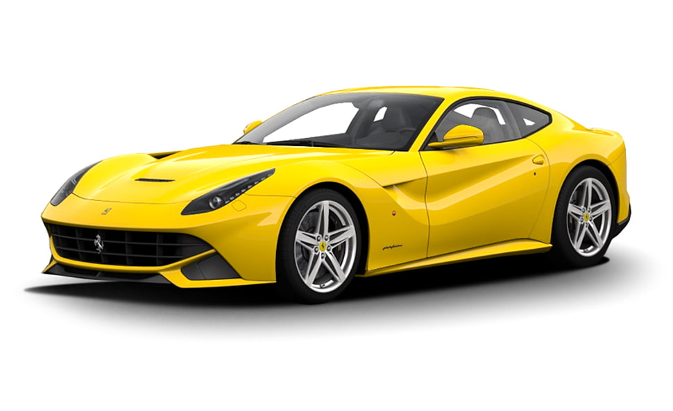 yellow Ferrari sport car HD wallpaper