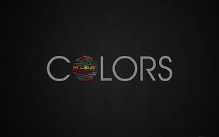 gray background with Colors text overlay, black background, minimalism, text, Hybrid