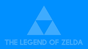 The Legend of Zelda digital wallpaper, minimalism, The Legend of Zelda, blue, Triforce