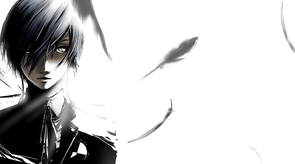 male wearing black top illustration, Persona series, Persona 3, anime, video games HD wallpaper