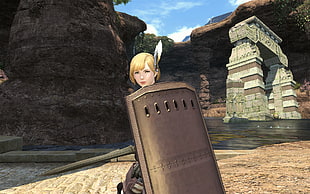brown wooden framed brown wooden chair, Final Fantasy XIV: A Realm Reborn, video games HD wallpaper