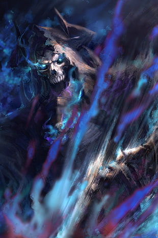 skeleton painting, skull HD wallpaper