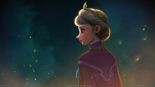 Frozen Queen Elsa digital wallpaper, Princess Elsa, Frozen (movie), movies