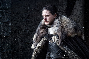 black and white short-coated dog, Game of Thrones, TV, series, Jon Snow