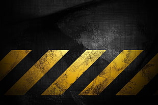 yellow and black stripe road sign