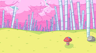 red mushroom animation, Adventure Time, cartoon HD wallpaper