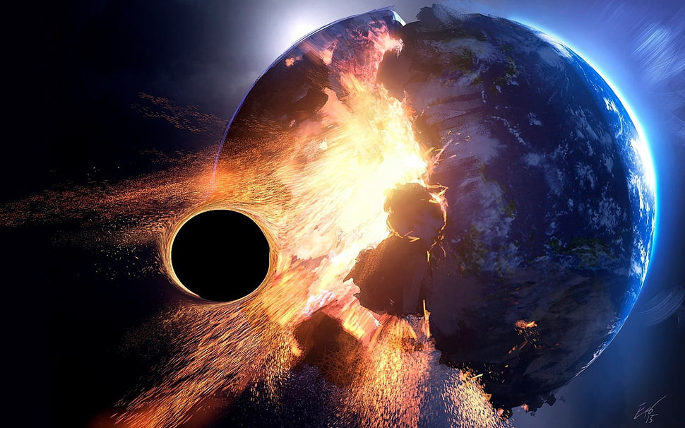 earth illustration HD wallpaper