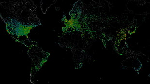 world map, minified, knowledge, minimalism, pixels