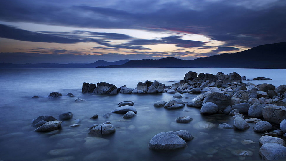 gray rocks, landscape HD wallpaper