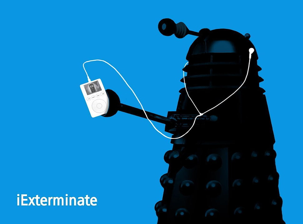 black and gray corded headphones, Doctor Who, Daleks HD wallpaper