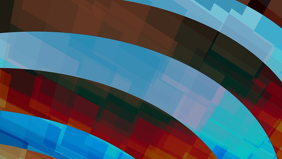 red and blue graphics HD wallpaper
