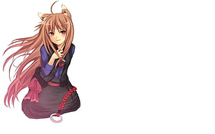 brown haired anime character wearing black dress