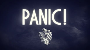 panic text, minimalism, text