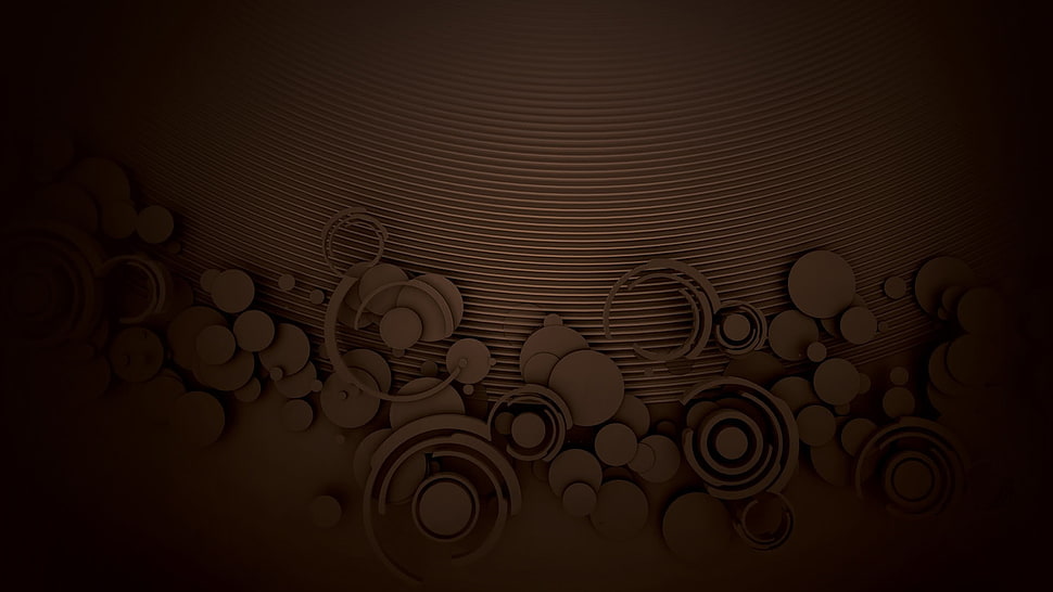 Pattern,  Circles,  Chocolate,  White HD wallpaper