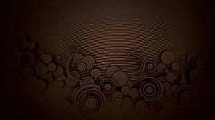 Pattern,  Circles,  Chocolate,  White HD wallpaper