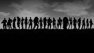photo of silhouette of DC Comics Justice League