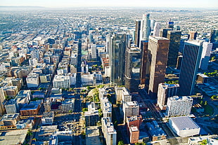 concrete building, Los Angeles, skyscraper, cityscape HD wallpaper