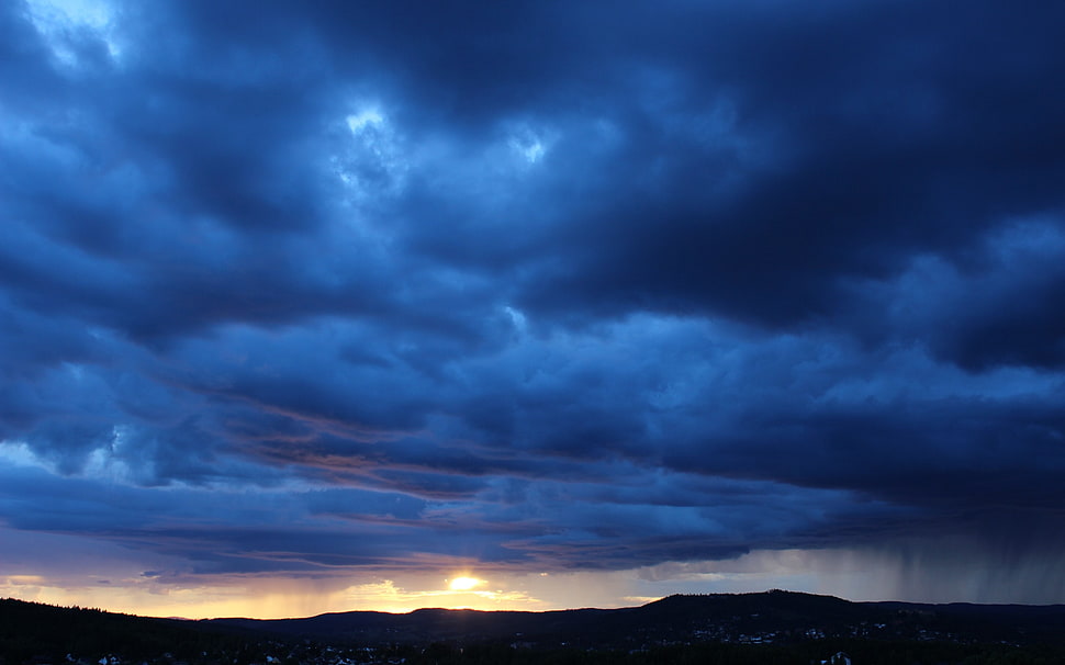 sky view photography of stormy clouds HD wallpaper