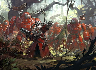 red robot digital wallpaepr, Warhammer 40,000, Adeptus Mechanicus