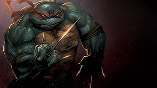 TMNT Michael Angelo illustration, Teenage Mutant Ninja Turtles HD wallpaper