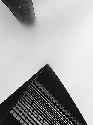 black high-rise building structure, architecture, material minimal
