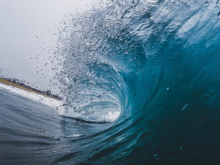 sea waves, Wave, Ocean, Spray HD wallpaper