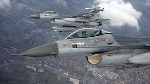 grey fighter jets, military, military aircraft, jet fighter, Royal Netherlands Air Force