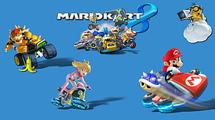 Super Mario Kart 8 wallpaper, Mario Kart 8, video games, Toad (character), Mario Bros.