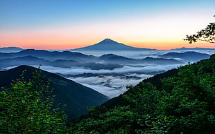 green mountains, nature, landscape, Mount Fuji, Japan