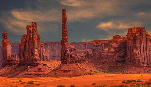 brown canyon, mountains, Monument Valley, southwest, USA HD wallpaper