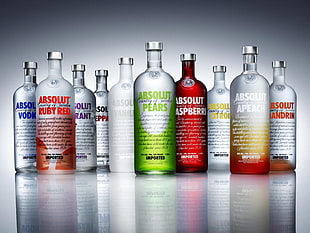 Absolute bottle lot, Absolut, vodka, bottles, alcohol HD wallpaper