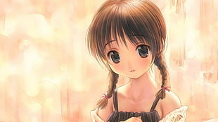 brown haired girl animation