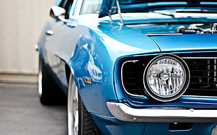 blue Ford Mustang, Chevrolet Camaro Z28, Chevrolet Camaro, Chevrolet, blue cars HD wallpaper